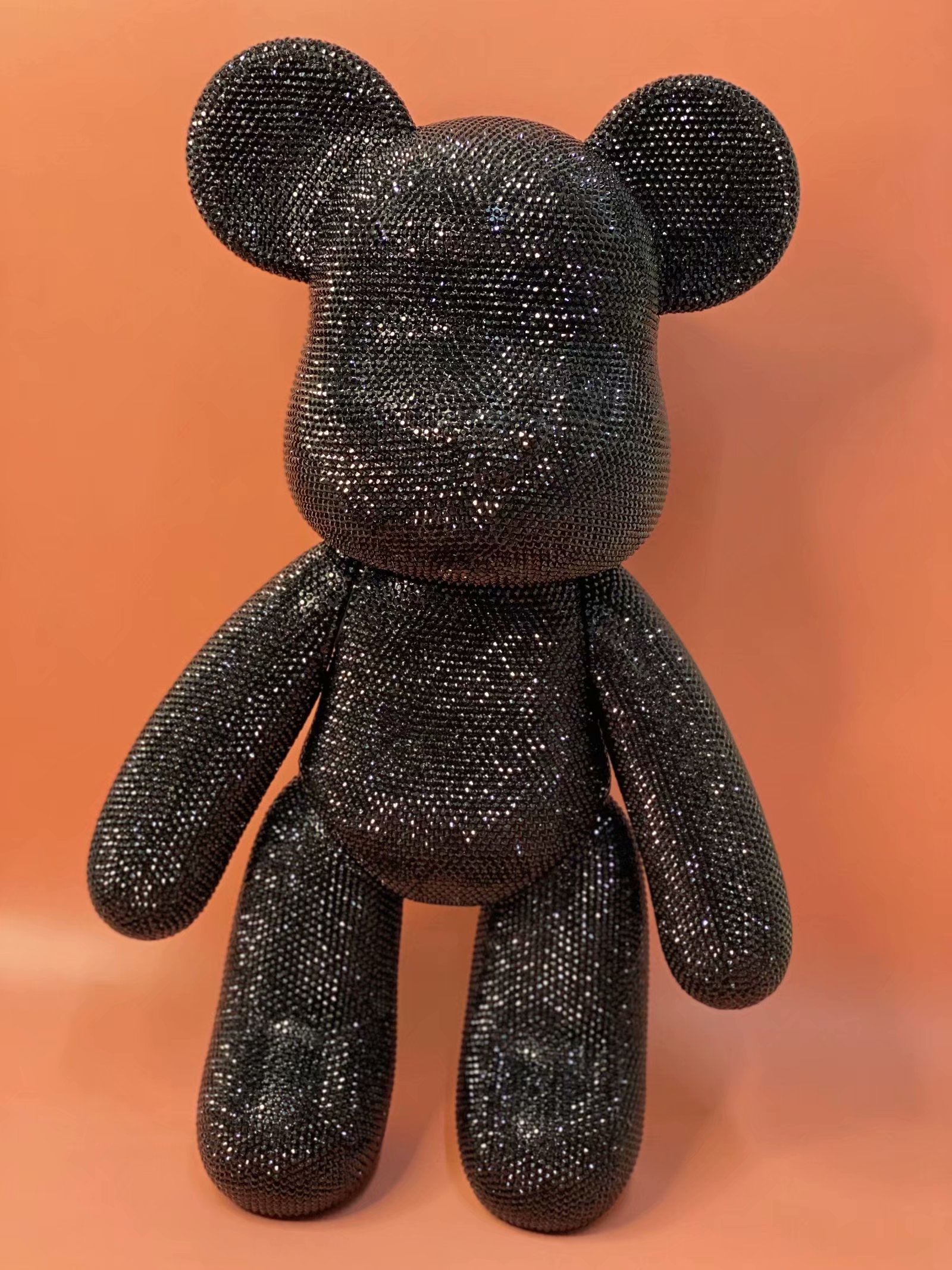 黑色底钻贴钻暴力熊玩偶摆件粘钻熊满钻抖音网红创意礼盒