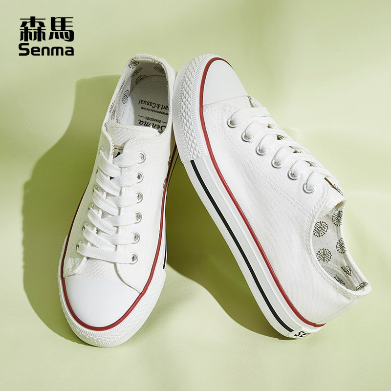 森马黑色帆布鞋女ulzzang百搭夏季新款ins潮低帮百搭休闲白色布鞋