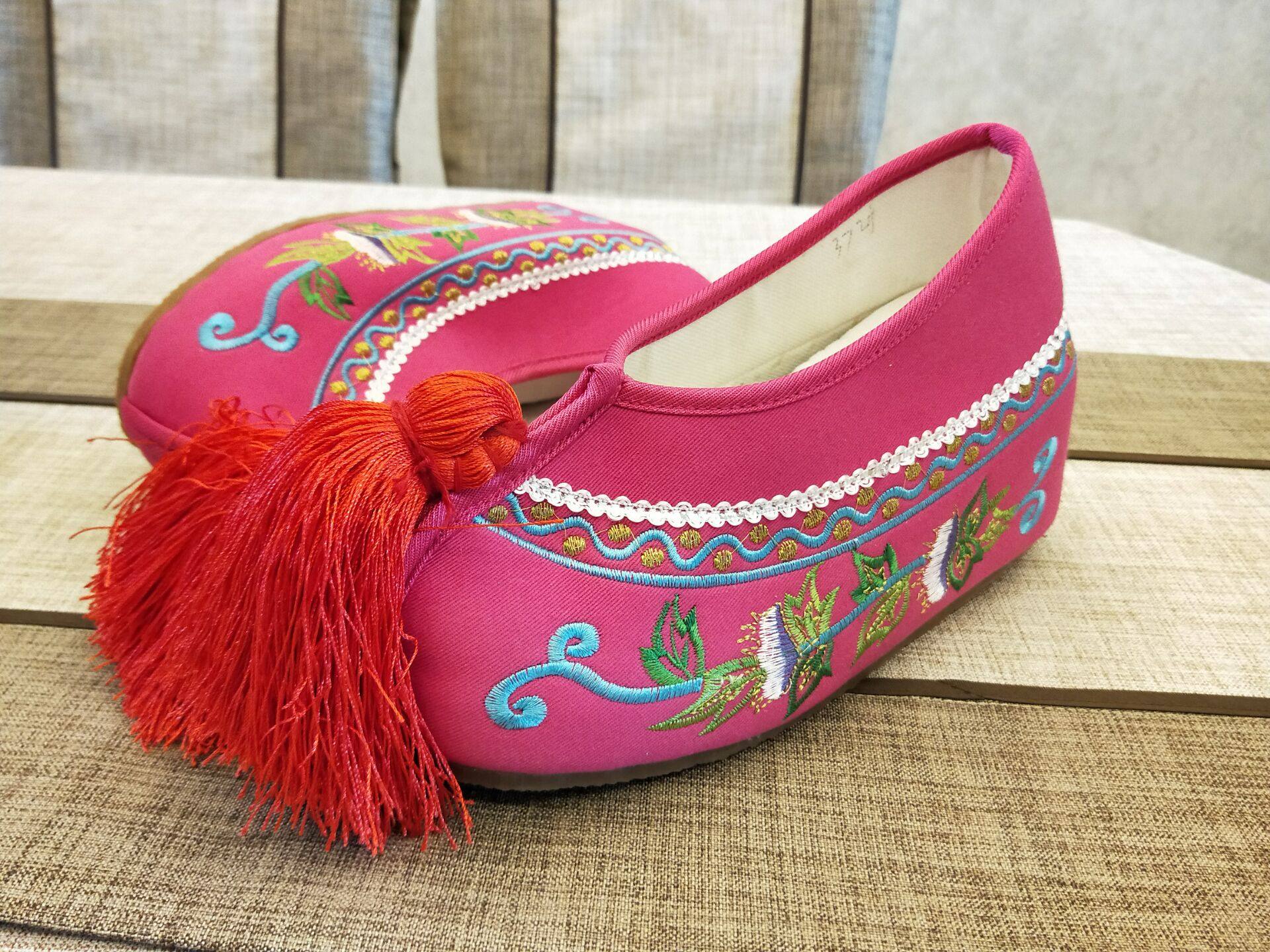 她折扣 鞋子 秀和鞋婚鞋内增高绣花鞋cos古装鞋戏鞋越剧花旦鞋彩鞋