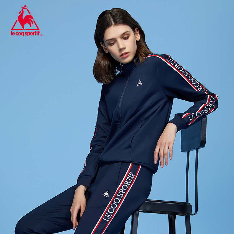 【20新品】乐卡克法国公鸡运动时尚休闲立领拉链开衫外套女