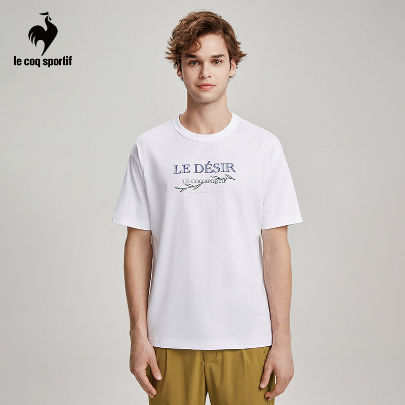 乐卡卡克法国公鸡男士23年春夏新款基础运动运动t恤