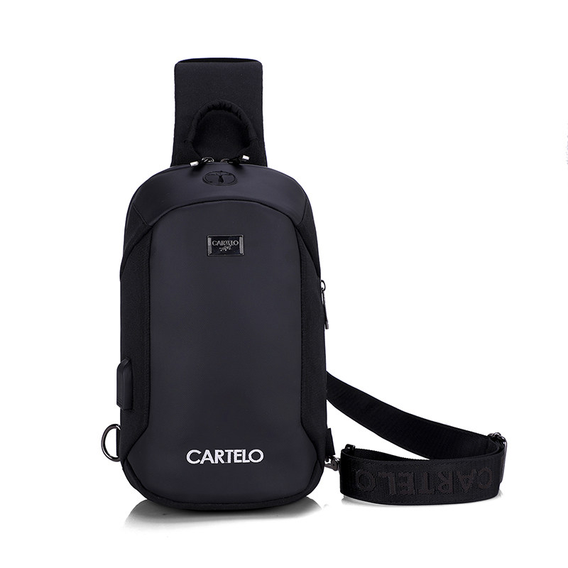 卡帝乐鳄鱼胸包男单肩斜挎包休闲时尚男士胸前包大学生旅行运动包