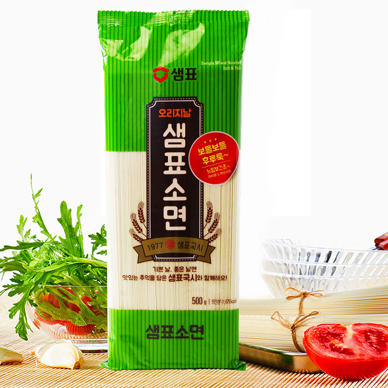 韩国原装进口面条膳府小面500g3袋冷面挂面拌面面条
