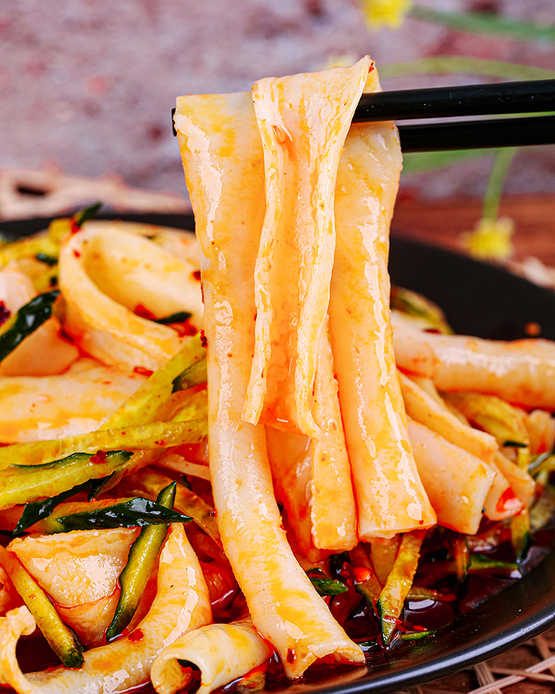 干凉皮面皮儿免煮速食山东菏泽特产小吃凉拌干货粉条粉丝