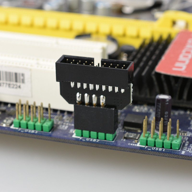 usb20转接前置主板usb3020针转9pin转双19pin19针转数据连接线