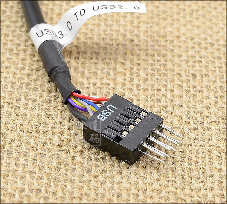 usb主板9针跳线线槽20pin转接接线20针转9孔线数据线