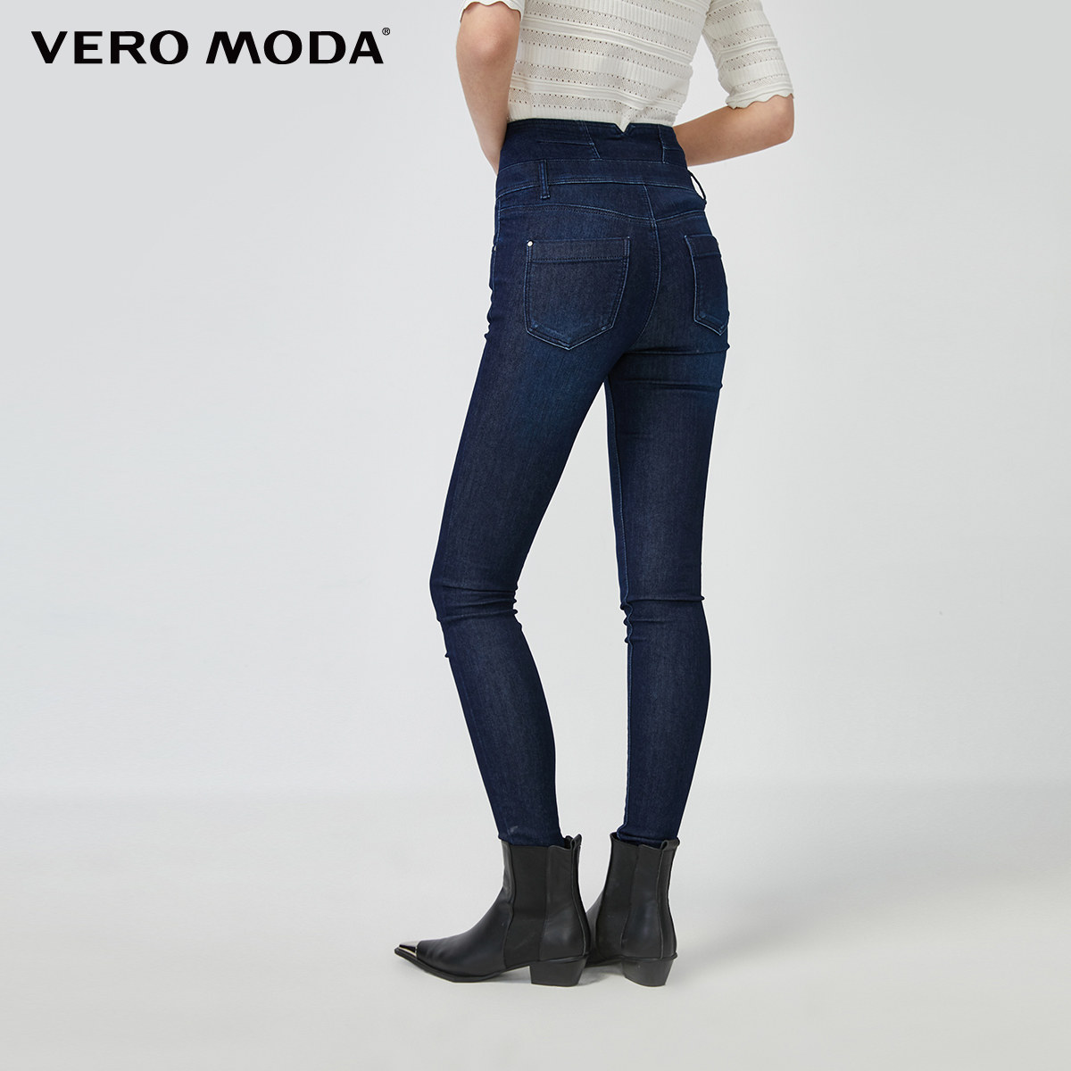 绫致veromoda新款高腰小脚牛仔裤320132511牛仔裤