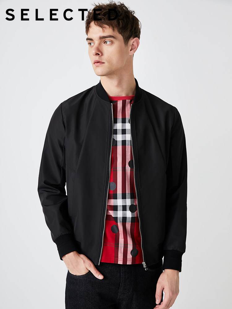 selected思莱德男士新款休闲棒球夹克外套4193om525夹克