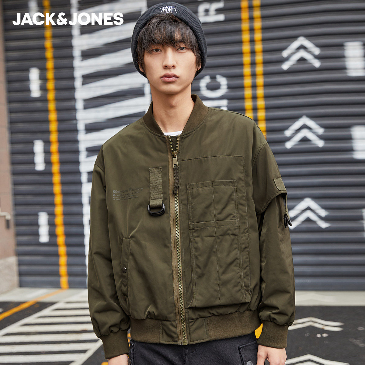 绫致jackjones短外套机能夹克男士春季季工装工装上衣棉衣