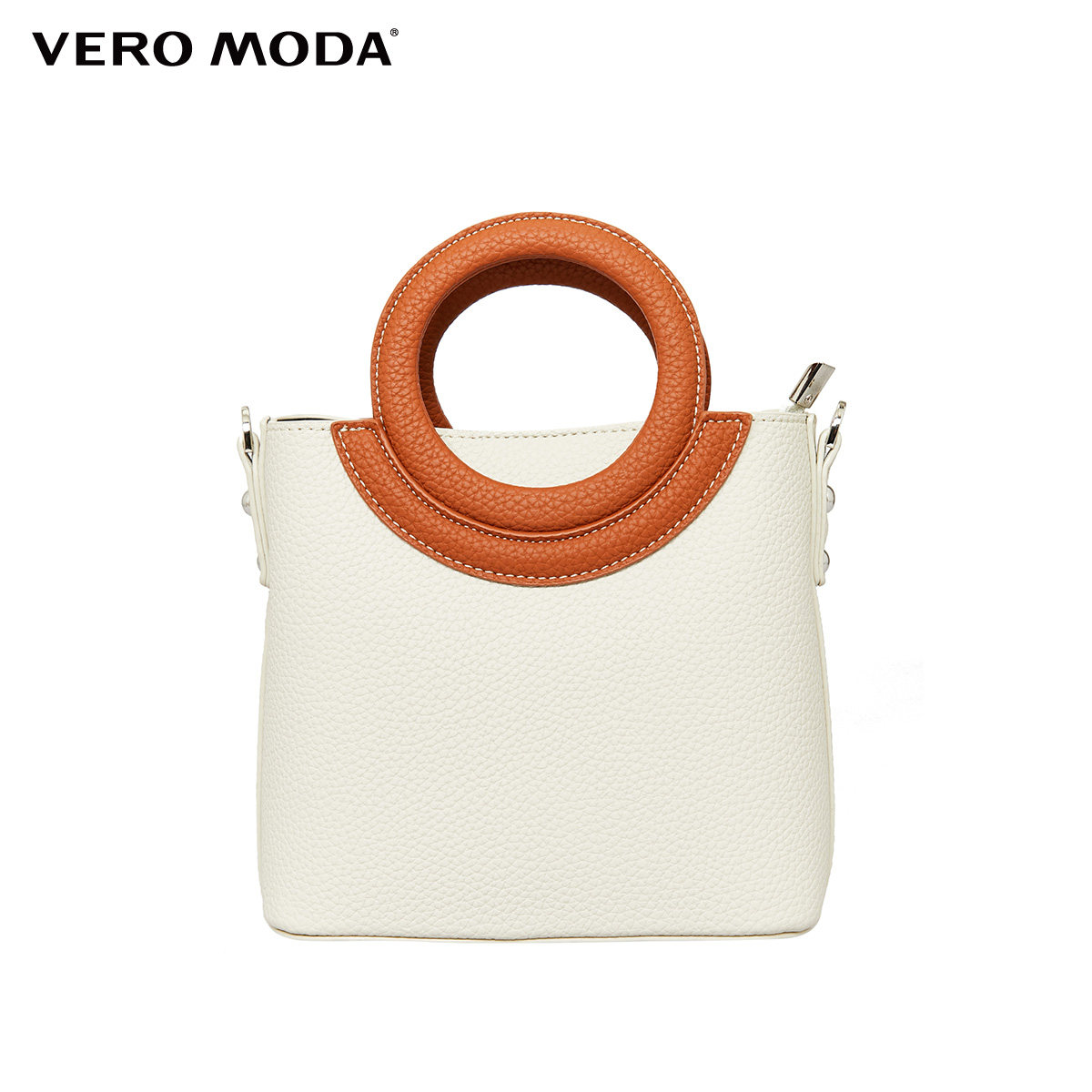 绫致veromoda春夏新款ins人造革荔枝通勤提包女士包袋