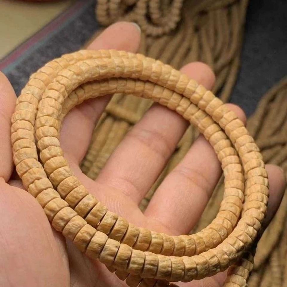 西藏热振寺药片百香菩提原皮原色柏香籽顺佛珠佛珠