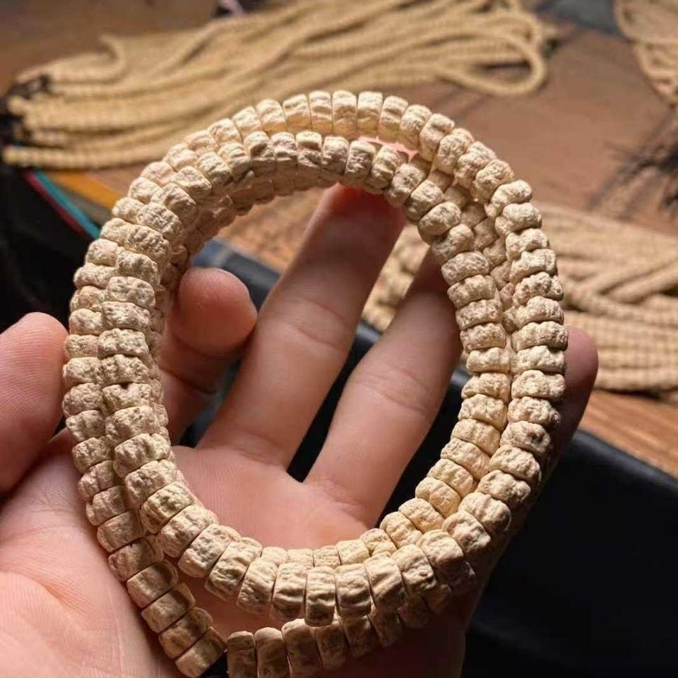 西藏热振寺药片百香菩提原皮原色柏香籽顺佛珠佛珠