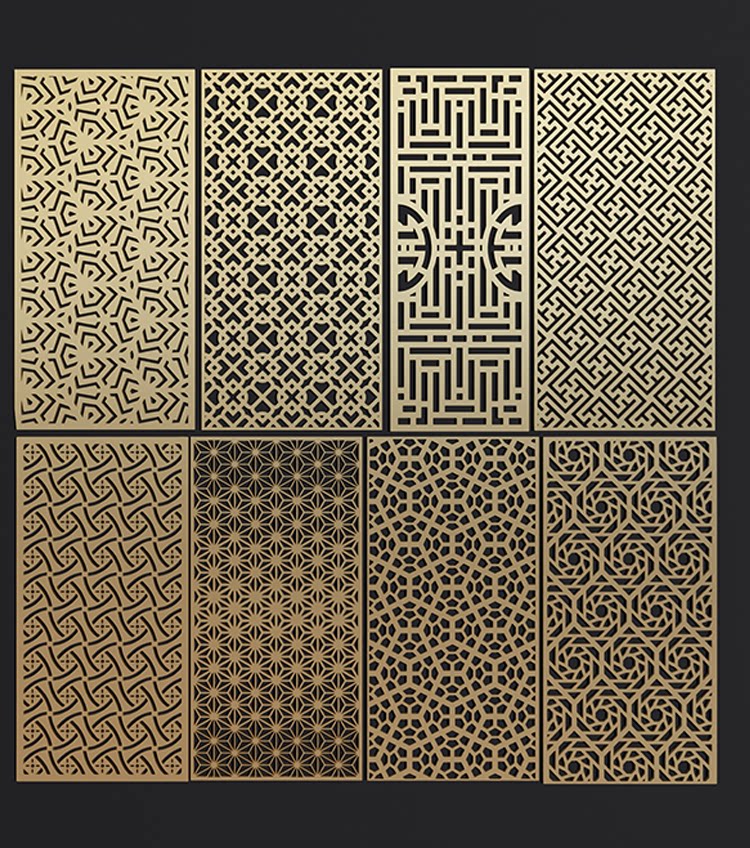 隔断装饰雕花格栅背景墙创意酒吧餐厅办公室镂空座屏