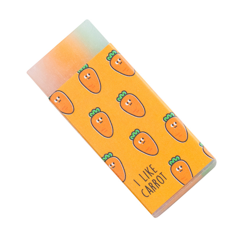 一正夹心胡萝卜樱花橡皮擦小学生不留痕可爱水果卡通橡皮擦得干净