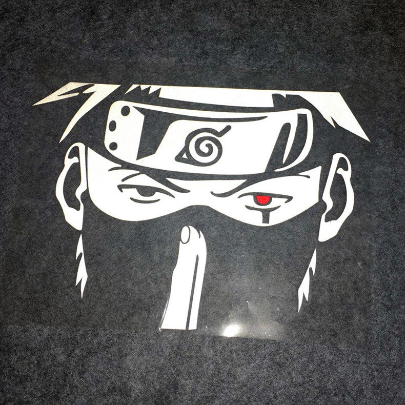 鸣人抖音同款火影忍者 卡卡西 网红车贴 后档玻璃 创意汽车贴纸