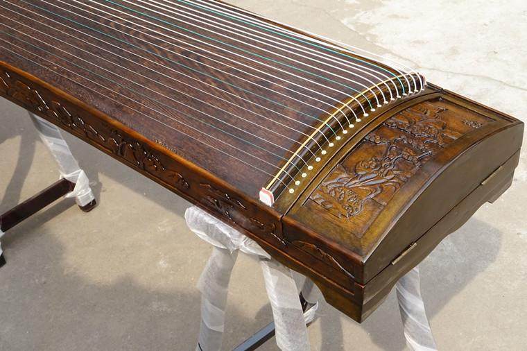 高级楠木九龙啸天精雕细琢演奏古筝厂家特价实木古筝