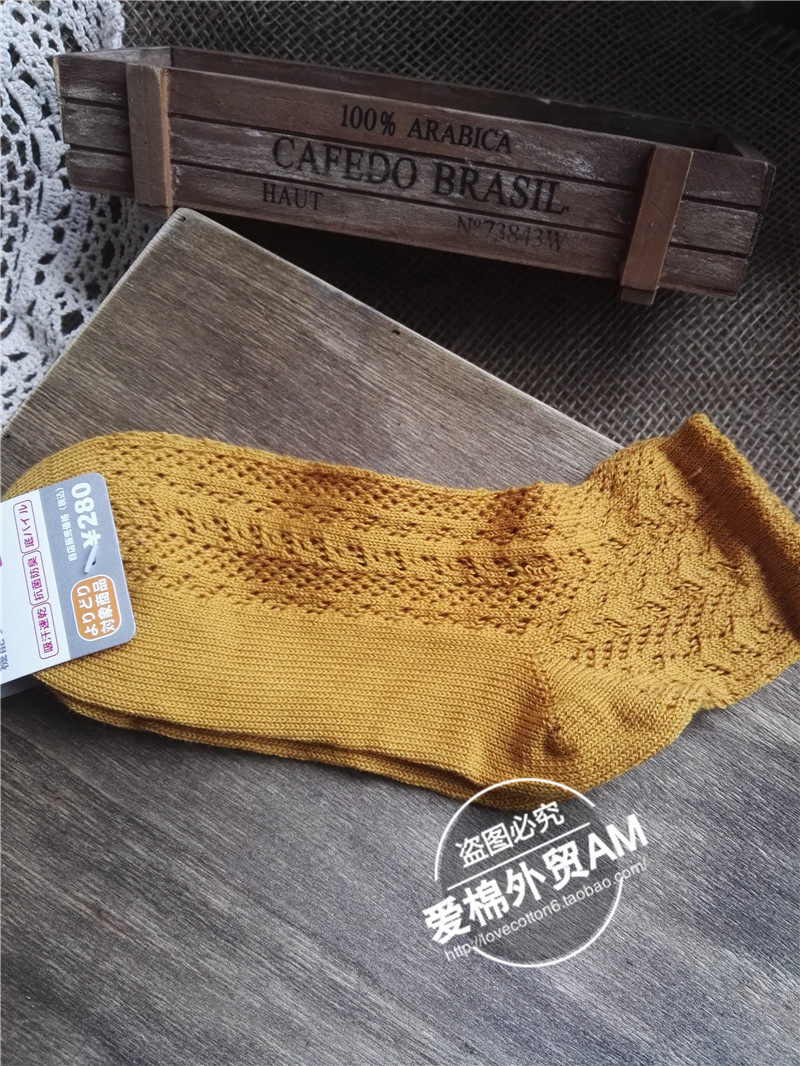 靴下物轻复古春夏新品森系女式镂空透气舒适短袜