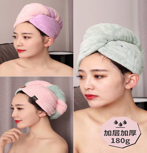 双层加厚日本干发成人超强吸水长发包头毛巾干发帽