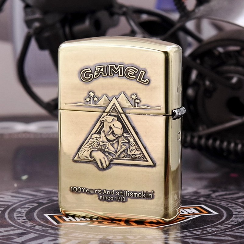 正品骆驼男士大楼乔大楼浮雕zippo立体双面盔甲zippo