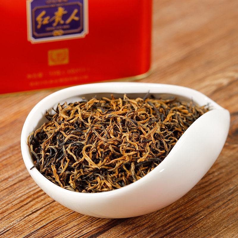 川红工夫中秋礼盒红茶茶叶 红贵人132g 四川小种红茶特级红茶