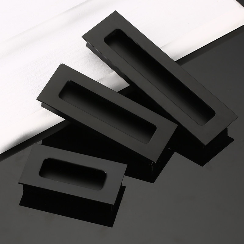 抽屉暗扣拉手现代太空铝内嵌移门开槽嵌入式榻榻米铝合金扣手包邮