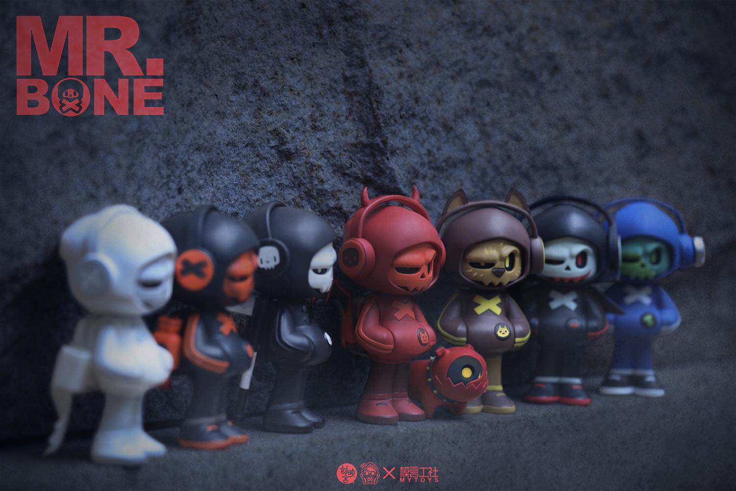 恐龙mr.bone骨头先生万圣节盲盒手办摆件潮玩第二盒蛋