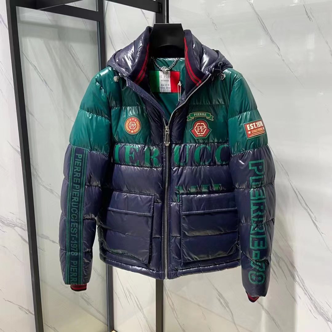 pierrepierucci现货秋冬新款潮牌美式轻奢男士拼接t恤