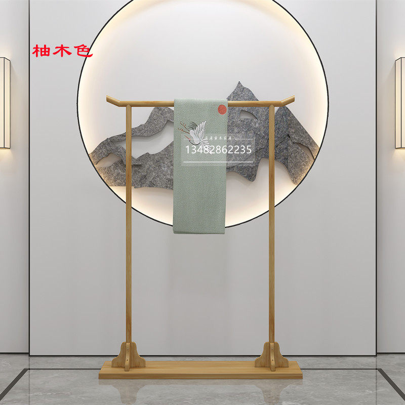 新中式挂衣古典家具展示架酒店民宿茶楼衣架卧室衣帽架衣帽架