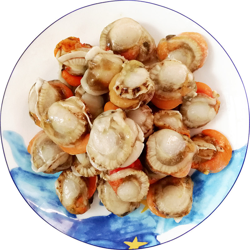 扇贝肉即冷冻肉鲜去壳皇冠冠贝肉裙边虾夷贝扇贝