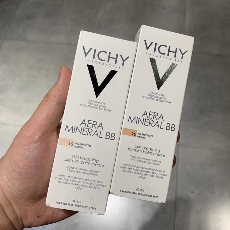 国内专柜薇姿bb轻盈透感矿物修颜自然自然色bb霜