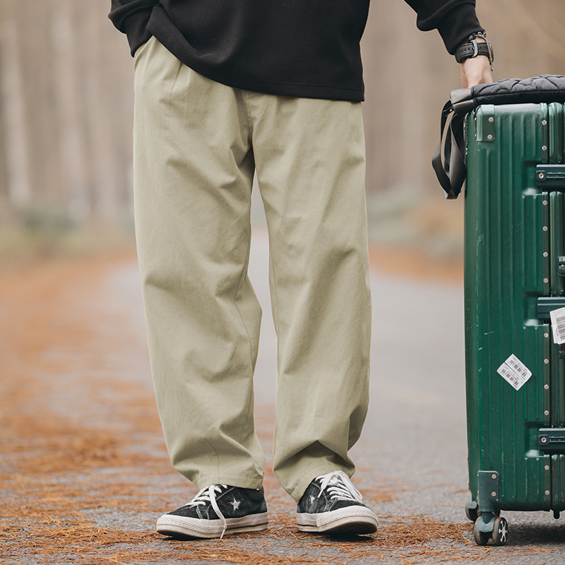 吕小虎2022秋季日系工装休闲裤男潮流百搭小萝卜裤宽松直筒长裤子