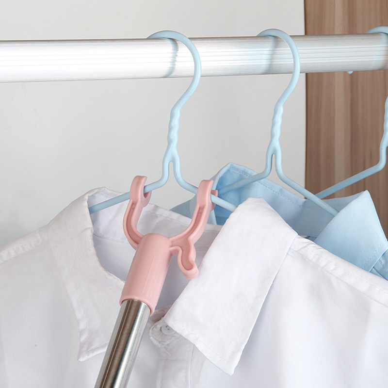 撑衣家用晾衣杆丫叉取衣服叉挑衣杆伸缩加长衣叉