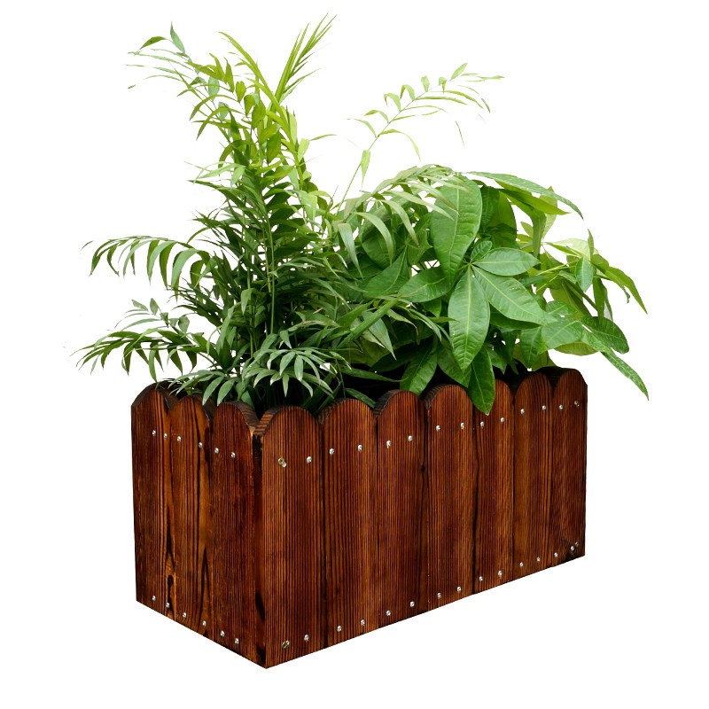 长方形花盆防腐木花箱室外种植户外阳台种菜盆景花盆