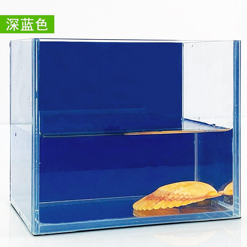 水族箱鱼缸背景贴纸缸底外部自粘装饰白色黑色桌面缸