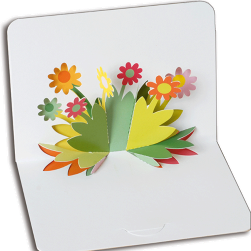 童趣简约创意立体折叠生日卡片感恩感谢六一儿童节贺卡3d卡片新年