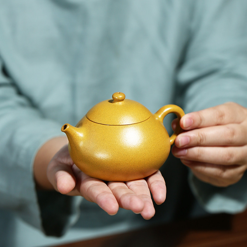 紫砂壶纯全手工黄金段泥迷你小西西施石瓢乳紫砂茶壶