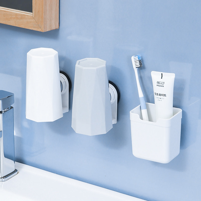 杯架牙刷牙杯架壁挂卫生间漱口水杯架免打孔洗漱牙刷架