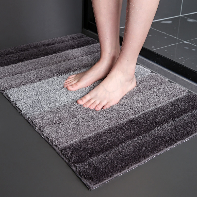 吸水垫浴室防滑垫卫生间淋浴房速干脚垫家用可擦洗耐脏长毛绒垫子