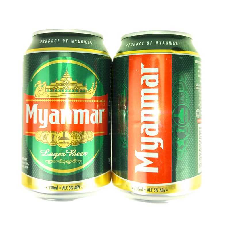缅甸myanmar进口精酿缅玛啤酒330ml24拉罐整箱包啤酒