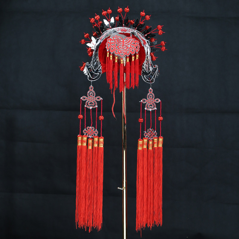 凤冠 京剧戏曲用品古装新娘头饰国潮婚纱摄影 贵妃醉酒 蝴蝶凤冠