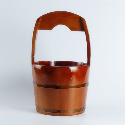 水桶木质提水足浴中药小木桶桑拿温泉提桶木勺沐浴桶