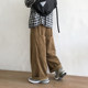 J / W Japanese retro loose wide leg corduroy casual pants for men and women J / W Japanese retro loose wide leg corduroy casual pants for men and women