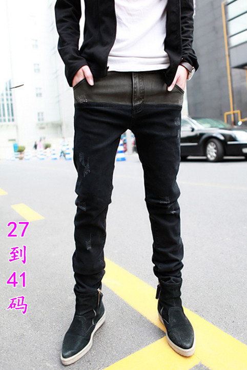 1尺拼接25号小脚修身瘦腿裤子小码窄脚27码牛仔裤
