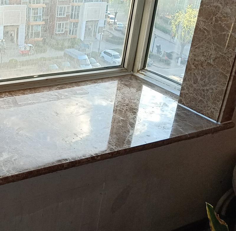 大理石石英石人造窗台石自粘飘窗岩板台面板包边过门石门槛石定制