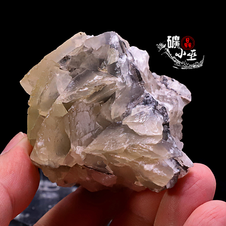 包邮片状黄色方解石天然保真原石矿物晶体标本摆件