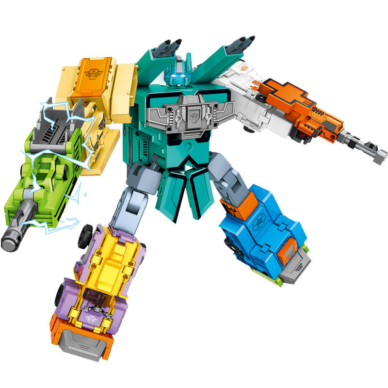 数字合体变形玩具金刚机器人男孩汽车全套套装儿童机器人