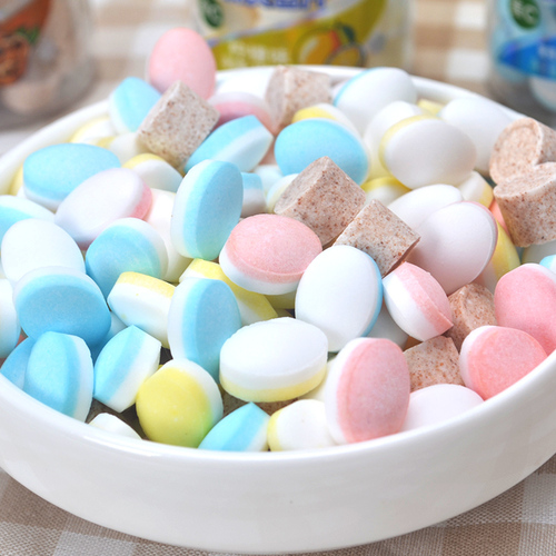 万顺昌维c爽口含片薄荷糖柠檬糖水果味咀嚼糖果小零食口香糖4瓶装