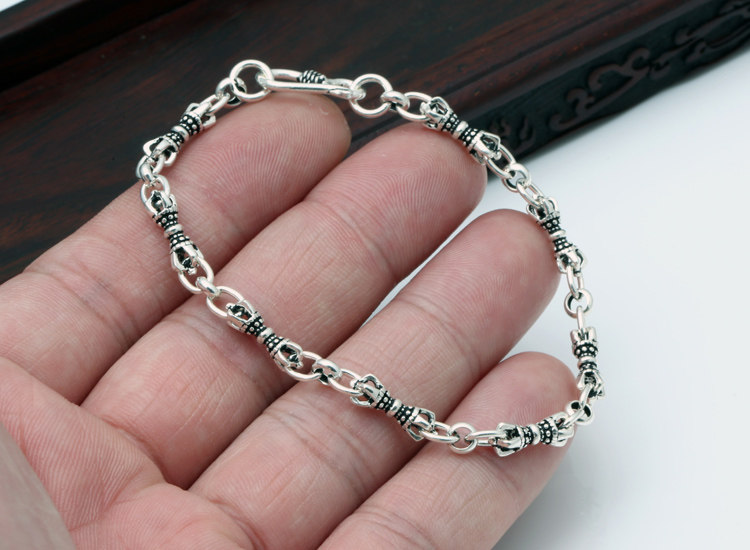 富贵鹿s925银男女款金刚法器手链藏传密宗复古手链