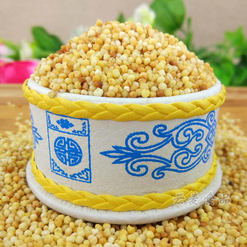 蒙海丰牌炒米600gx5袋三千克内蒙炒米原味炒米蒙古手工炒米包邮