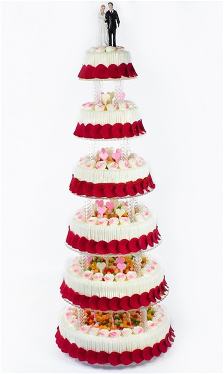 蛋糕模型广州馨馨高端多层玫瑰百合婚庆架子仿真水果